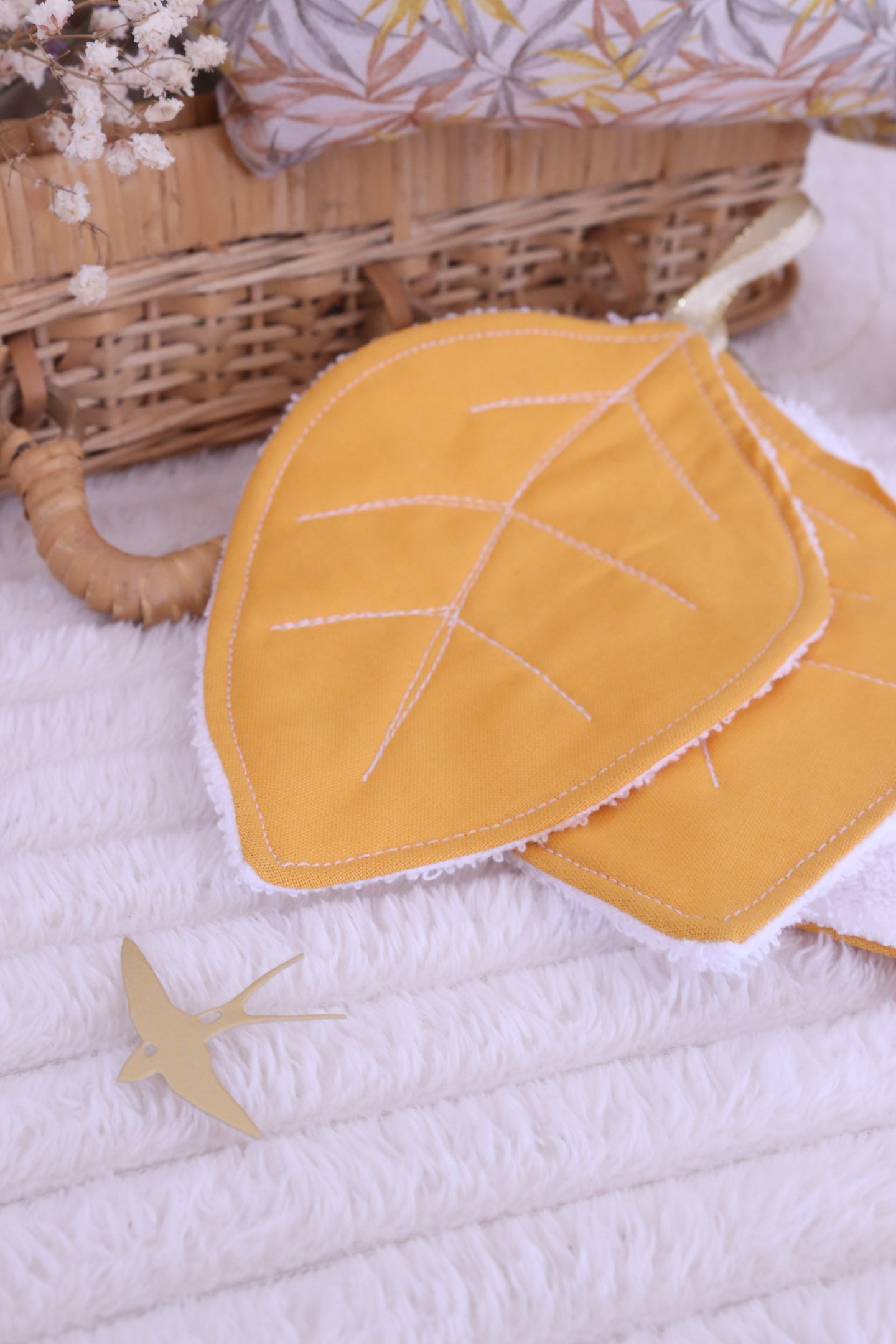 Lingettes Eco-lavable Feuilles Moutarde